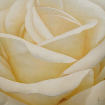 Hugo Somers (Australian), contemporary oil on canvas, Study of a flower, signed, 92 x 92cm